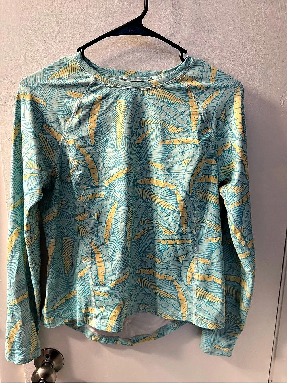 vineyard vines Performance Palm Leaf Long Sleeve Top Medium